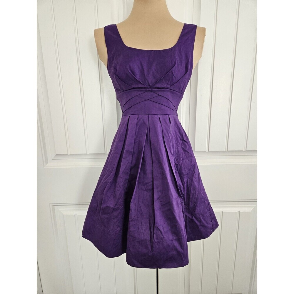 Delia*S  cotton dress Sz. 1  can can slip Big Bow Purple Retro 90s Y2k Delias